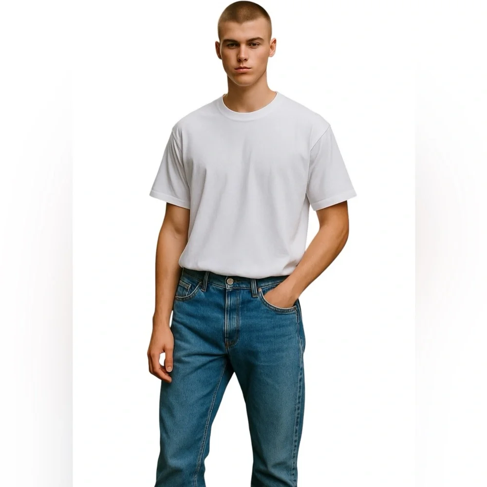 LEVI’S 505 BLUE DENIM JEANS Size 36 x 32 Straight Leg Medium Wash Western Fit